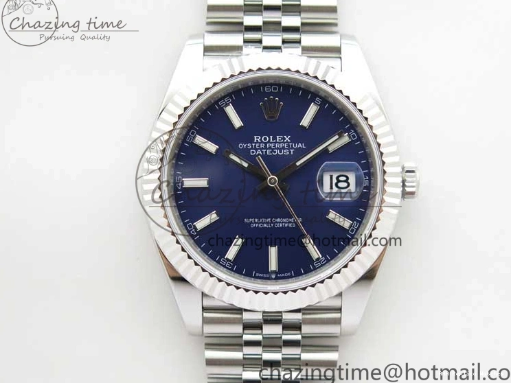 Best AAA Replica Sites Bracelet Best 1:1 41 Marker ZF 2438 Steel 126334 Blue Dial A 904L Stick Edition on Jubilee DateJust Compact 1217